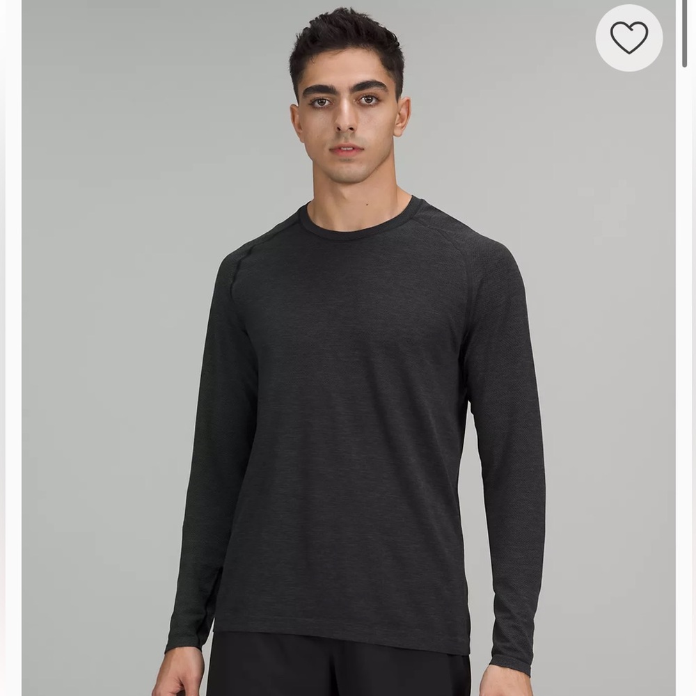 Lululemon Men’s Metal Vent Tech LS 2.0 Long Sleeve Shirt Deep Coal/Black Sz XL